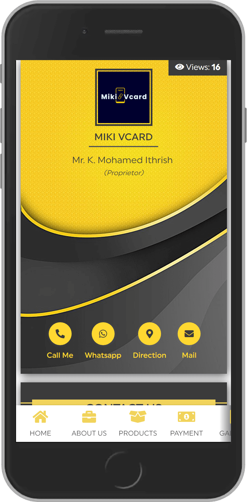 Digital business card template